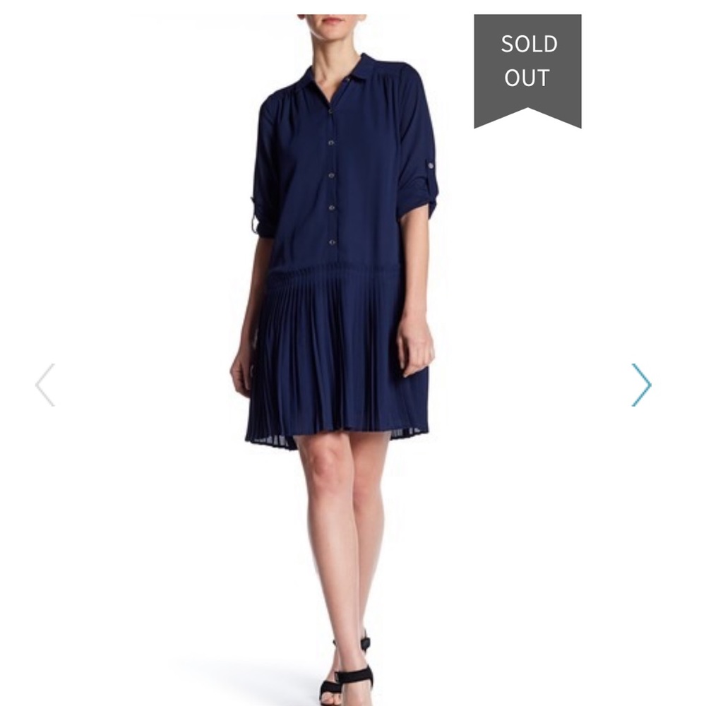 DR2 Daniel Rainn Shirt Dress Blue Medium